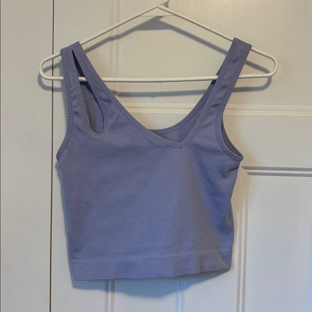 Colsie Blue Lavender Cropped Stretchy Tank Top